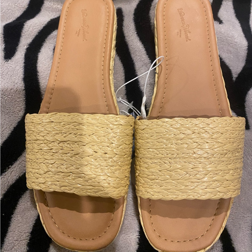 Universal Thread Straw Slide Sandals-Size 7.5